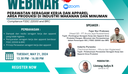 Perawatan Seragam Kerja Dan Apparel Area Produksi Di Industri Makanan Dan Minuma